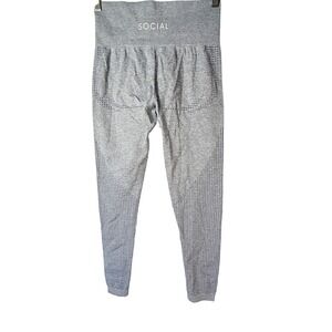 SOCIAL Seamless High Waisted Leggings Grey Gym Workout Athleisure minimalist